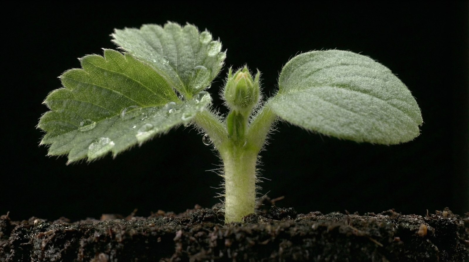 Hoja con gotas usada como metafora de señal biologica.